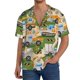 thumbnail image 1 of Balery Construction Machinery1 Camisa Casual de Manga Corta con Botones para Hombre, Texturizada, Estilo Cubano, para Playa, Verano-3X-Large, 1 of 5