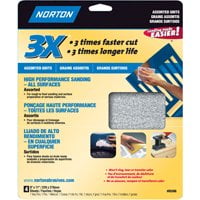 

3PC Norton 05386 4Pk Assorted Prosand Sheets / 1 PK