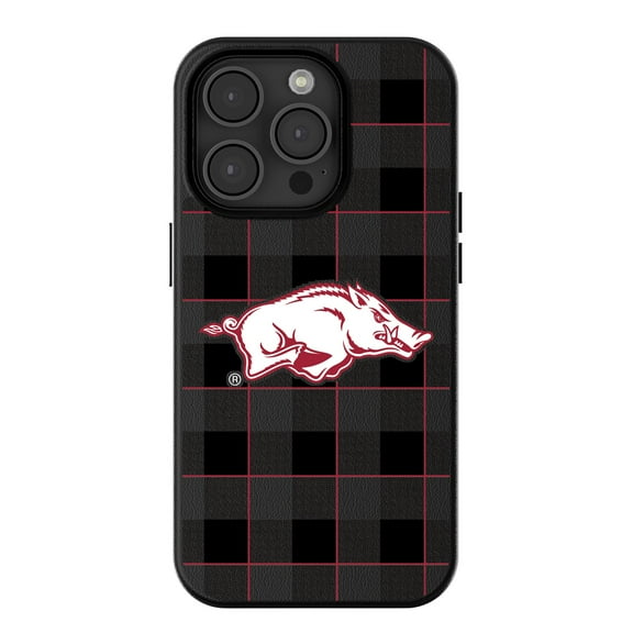 Keyscaper Arkansas Razorbacks Plaid Magnetic Bump iPhone Case