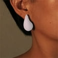 thumbnail image 7 of BNNG Acrylic Spray Painted Solid Color Water Droplet Shaped Earrings With A Design Feel For Women's Earrings Pineapple Stud Earrings Contemporary Sleek Hoop Earrings, 7 of 7
