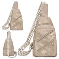 thumbnail image 4 of Bolso Informal para Mujer Pecho Vintage Diario Femenino Con Múltiples Bolsillos Cuero PU, 4 of 9