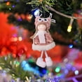 thumbnail image 3 of Hwkond Outdoor Christmas Decorations Clearance Christmas Decoration Pendant Christmas Tree Decoration Cute Fabric Deer Horn Plush Girl Angel Doll Pendant Pendant, 3 of 4