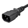 thumbnail image 4 of Monoprice Extension Cord - 3 Feet - Black (6 Pack) IEC 60320 C14 to IEC 60320 C13, 16AWG, 13A, SJT, For Powering Computers, Monitors, 4 of 6