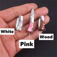 thumbnail image 6 of Mini Folding Knife Key Chain, Pocket Small Knife with Colorful Wood Handles, 440C Stainless Steel Blade,Versatile for Daily Use or Emergencies, Enhances Keychains with Practical Design, 6 of 6