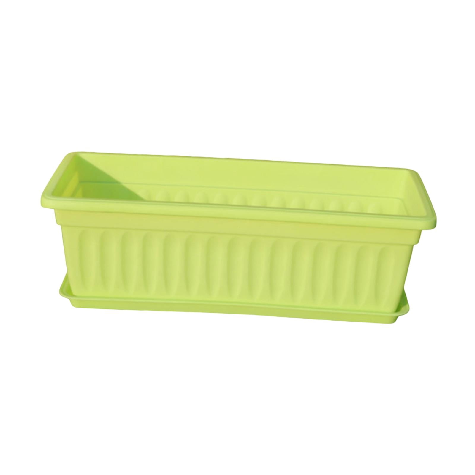 MAGIDEAL Flower Pot Window Box Planter Outdoor Indoor Plant Container Vegetable Gardening Green