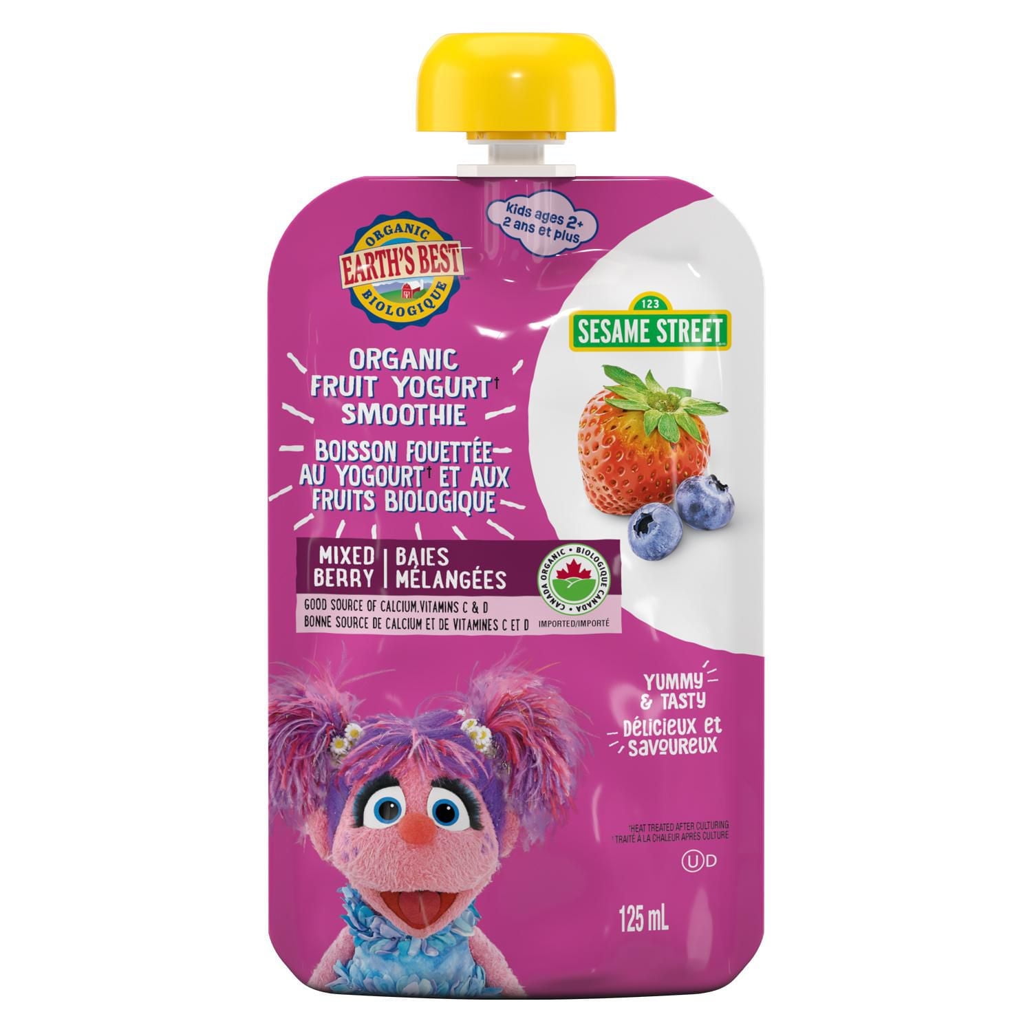 Earth's Best® Organic Fruit Yogurt Smoothie Mixed Berry, 125 mL