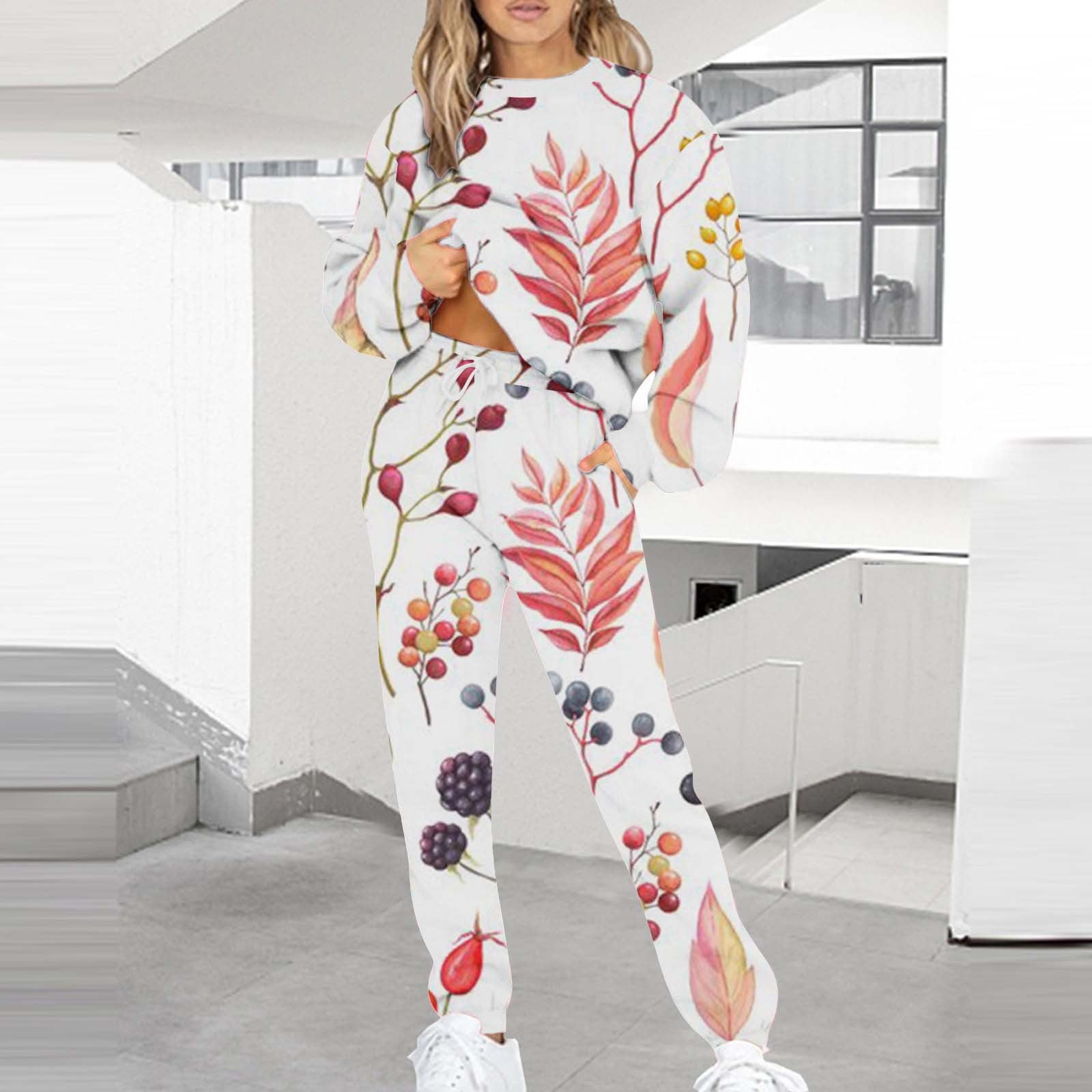 Floral sweatsuit sale