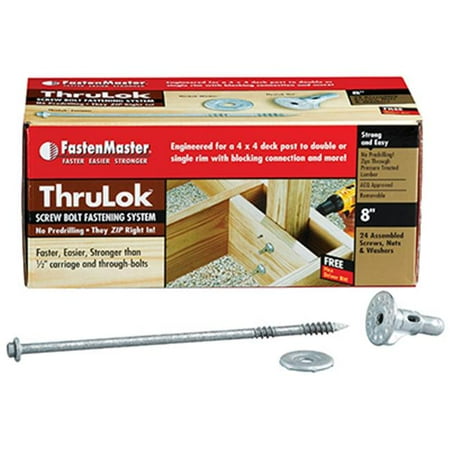 ThruLok 8 In. Galvanized Screw Bolt (24 Ct.)