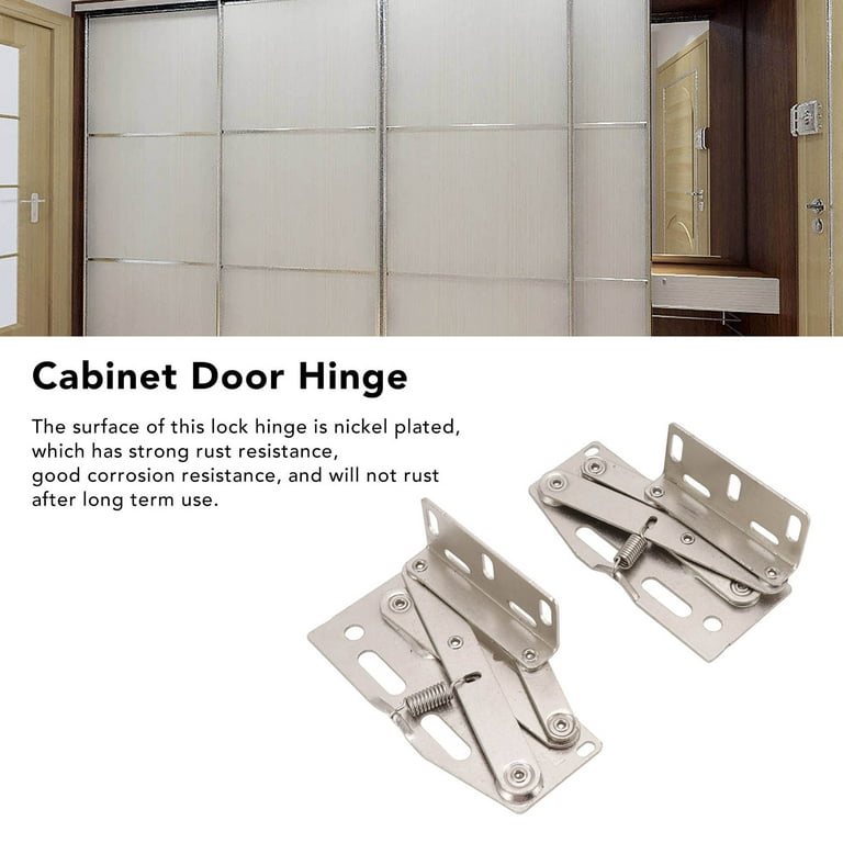 HElectQRIN 2 Sets Cabinet Door Hinges 45 Degrees Down Flip Door
