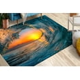 thumbnail image 3 of Seascape Rug, Landscape Rugs, Small Rug, Wave Rugs, Stair Rug, Office Decor Rugs, Surfer Wave Landscape Rugs, Pattern Rug, 2.6'x6.5' - 80x200 cm, 3 of 7