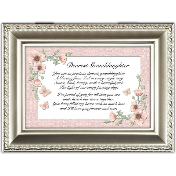 Dearest Granddaughter Champagne Silver Traditional Music Box PĂ
