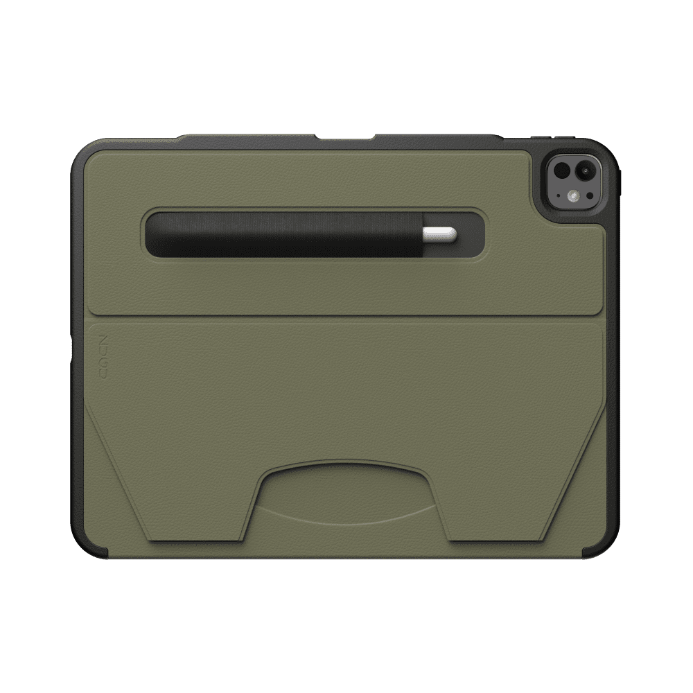 Zugu Case for iPad Pro 13 (M4/M5) 2024/2025, Slim Protective Cover with Apple Pencil Holder, Auto Wake/Sleep, Multiple Viewing Angles - iPad Pro 13 Inch Case, iPad 13 Case - Olive