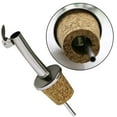 thumbnail image 3 of 3 Pcs Stainless Steel Cork Olive Oil Pourers Oil Bottle Spouts Vinegar Dispenser with Hinged Flip Top Cap for Wine, 3 of 5