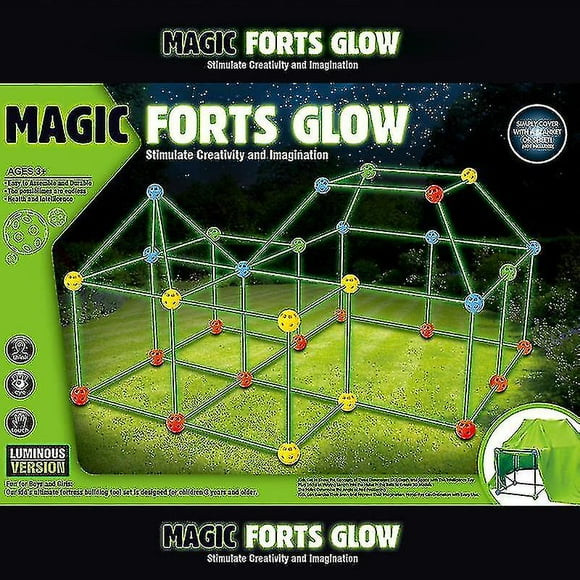 Build Your Own DIY Kit Play Build Fort Tent Make Toy Gifts For Kids - With Tent Cloth