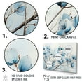 thumbnail image 3 of Designart "Blue And Grey Leaves In A Blossoming Scene I" Leaves Floater Framed Canvas Wall Art, 3 of 5
