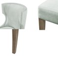 thumbnail image 6 of Upholstered Wingback Dining Chair - Light Sage Green, Solid Wood Legs, 23" Wide, Polyester Fabric, Kitchen &amp; Dining, Elegant Design, 6 of 8