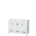 thumbnail image 2 of Wyndham Collection Sheffield 48" Metal Single Bathroom Vanity in White/Chrome, 2 of 3