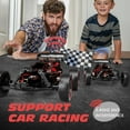 thumbnail image 3 of Tecnock RC Cars Remote Control Car for Boys and Girls, 1:18 Scale RC Car with LED Lights, 2.4GHz 2WD All-Terrain RC Truck, Rechargeable Battery for 50-Min Play, Gifts for Kids, 3 of 8