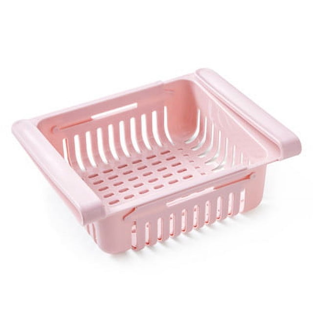 cajones rosas para refrigerador, estante de almacenamiento ajustable, organizador de capas divisorias para refrigerador, cajón para refrigerador Tiro