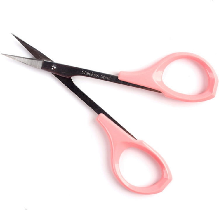 Curved Craft Scissors Small Scissors Beauty Eyebrow Scissors Stainless  Steel Trimming Scissors for Eyebrow Eyelash Extensions, Facial Nose Hair 