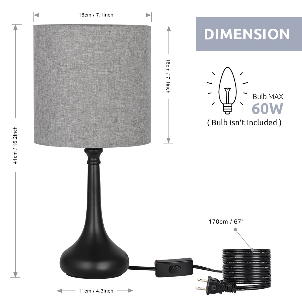 jfjsjdsd Bedroom Dual USB Charging Ports Table Lamp, 2 Count