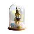 thumbnail image 1 of Estatua de conejo, escultura de Animal, obra de arte, decoración artesanal, figura de de mesa de dibujos animados, adorno para estante de, 1 of 9