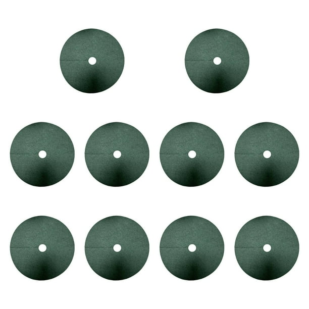 10 anillos de mantillo para árboles, no tejidos, hidratantes, reutilizables, gruesos y transpirables. 82 cm de 10 cm de agujero