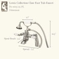 thumbnail image 3 of Water Creation Brass Tub Faucets w/ Porcelain Lever Handles - Polished Nickel, 3 of 4