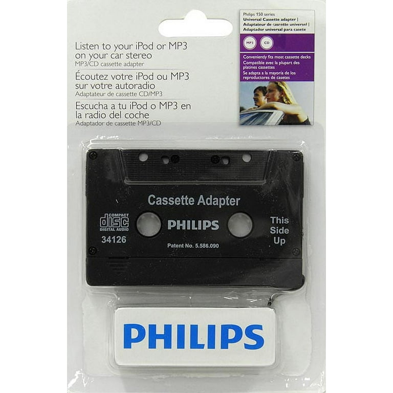 Philips Universal Cassette Adapter Audio Car for iPhone MP3 AUX SAA2050H/17