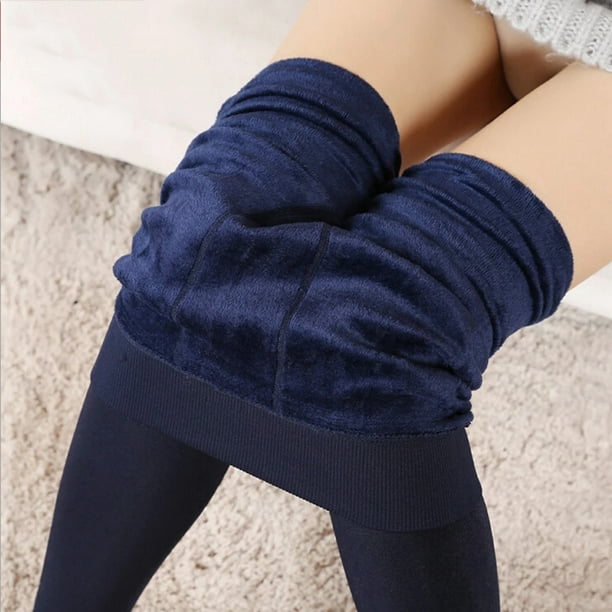 IKemiter Fleece Lined Warm Leggings Women Girls Warm Winter High Waist Thick  Legging Super Elastic Pants 
