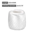 thumbnail image 2 of Uxcell Corde en Polyester Nylon Plastique Ficelle Emballée, 200m Blanc 2 pack, 2 of 6
