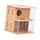 thumbnail image 4 of Casa de madera para hámster, escondite, hábitat, decoración, 2 , accesorios, divertido nido, descanso, juguete, cabaña para hámsteres sirios,, 4 of 9