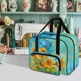 thumbnail image 2 of ZIATUBLE Sunflower Portable Tote Bag Oil Painting Organizer Bag with Zipper Universal Sewing Machine Organizer and Storage Large Capacity Sewing Machine Cases for Home Sewing Classes, 2 of 7