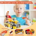 thumbnail image 3 of Kids Take Apart Toys for 3-8 Year Old Boys Girls Crane Trucks Construction Toys with Electric Drill DIY Assembly Building Toys Xmas Birthday Gifts Learning Educational Toys, 3 of 9