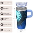 thumbnail image 3 of Leak-Proof Lid and Straw 20oz Stainless Steel Tumbler with Handle, Geometric Double Wall Insulated Travel Mug, 3 of 5