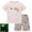 Z2-Light Pink, variant on MuXiKeJi Clothes Boys Summer Pajama Set Soft Bamboo Viscose Two-Piece Outfit Cool Comfortable Kids Sleepwear Toddler Car Print Shorts