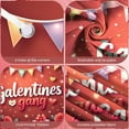 thumbnail image 4 of Red Theme Galentines Banner Heart Pattern Friendship Display Rose Decoration Gift Box Design Heart Backdrop for Galentines Party Girls' Night Friendship Gathering, 4 of 9
