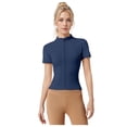 thumbnail image 1 of Veste Décontractée Ajustée pour Femme, Légère, à Manches Courtes, Haut de Yoga Athlétique pour l'Entraînement et la Course, 1 of 4
