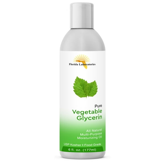 Vegetable Glycerin Pure & Natural, USP, Food Grade, Kosher - 6 oz Bottle
