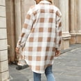 thumbnail image 5 of DailyTrove Women's Light Wash Plaid Coat,Outerwear for Women Vacation, 5 of 5