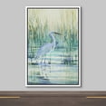 thumbnail image 3 of wall26 Framed Canvas Print Wall Art Watercolor Pastel Swamp Crane Bird Nature Wilderness Illustrations Modern Art Decorative Rustic Relax/Calm for Living Room, Bedroom, Office - 16"x24" Whi, 3 of 5