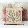 thumbnail image 2 of Amrita Sen Designs  18 x 18 in. Pond Peacock Broadcloth Indoor & Outdoor Zippered Pillow - Yellow, Peach & Muted Pink, 2 of 5