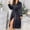 Black, variant on Womens Long Robe Fall Lightweight Sexy Long Sleeve Kimono Bathrobes Elegant Comfortable Bride Robes for Wedding Day