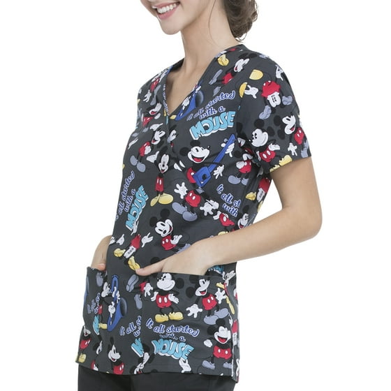 Scrubstar Scrubstar Disney's Mickey "Started With A Mouse" Women's