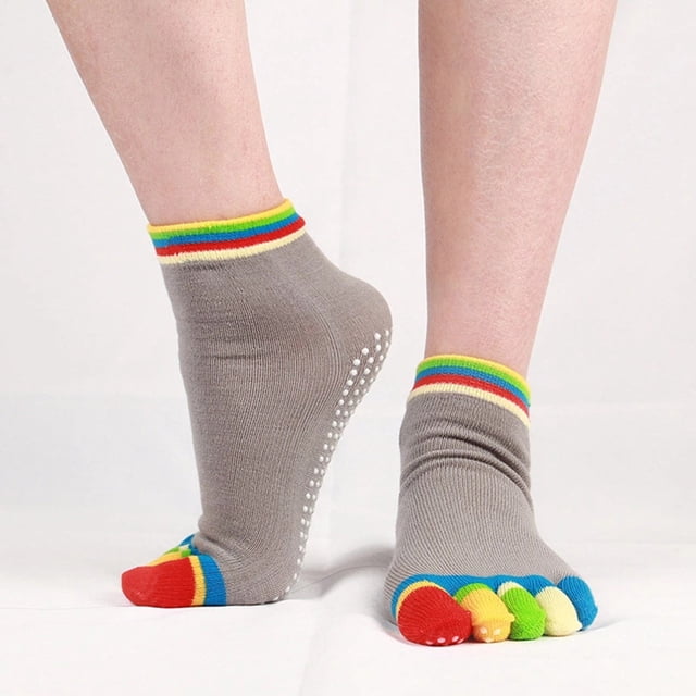 Split Toe Yoga Socks Breathable Sweat Socks Yoga Non-slip Five-finger Socks