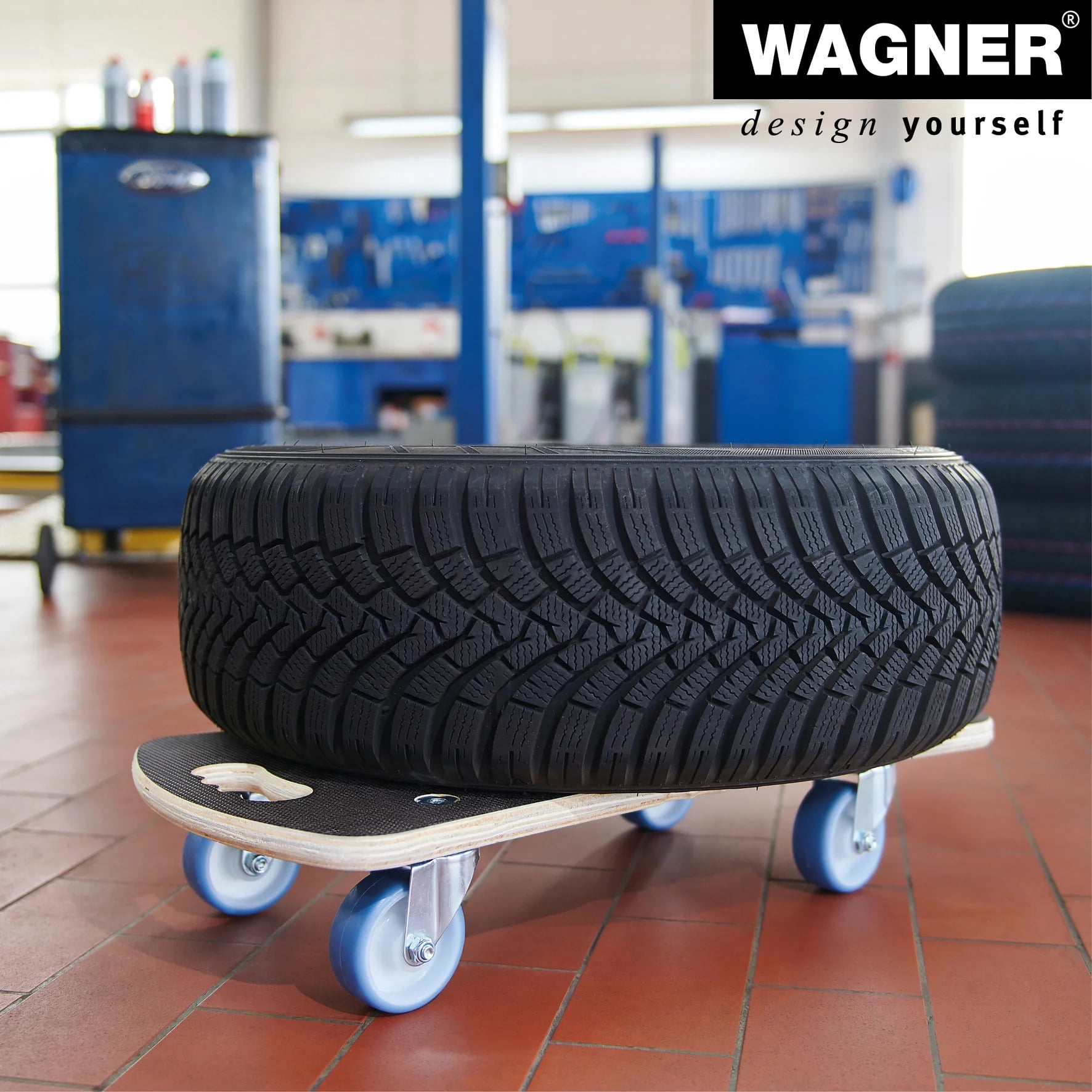 Wagner Design Yourself 64-1342, Black 660 lb Max Weight Wood Dolly, 1 Piece