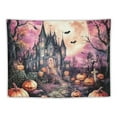 thumbnail image 5 of Fenyluxe Pink Halloween Photography Backdrop Happy Birthday Halloween Banner Background Haunted House Witch Halloween Party Decorations Tapestry Wall Decor Photo Props for Kids 40x30inch, 5 of 6