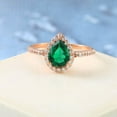 thumbnail image 2 of Vintage Emerald Engagement Ring | Antique Green Emerald with Silver Band | Timeless Handmade Wedding Jewelry | Unique Gift for Her, 2 of 3