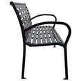 thumbnail image 2 of vidaXL Garden Bench Black 116 cm Steel and WPC, 2 of 4