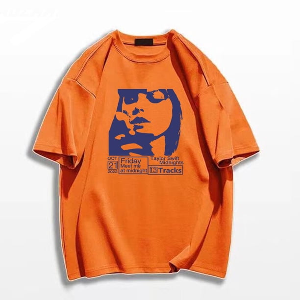 Camiseta de Taylor 2023 de algodón para hombre y mujer, camisa informal de gran tamaño, versátil, cuello redondo, estampado de cantantes americanos, 100% xuanjing unisex